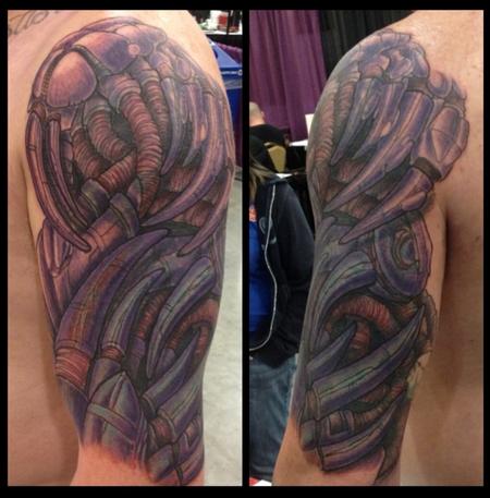 Jeff Johnson - Biomech Half Sleeve Cover UpHalf Sleeve Biomech Cover up